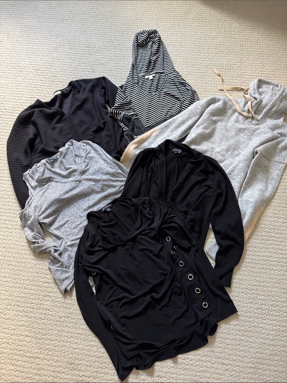 INC International Concepts Black Long Sleeve Tops Bundle